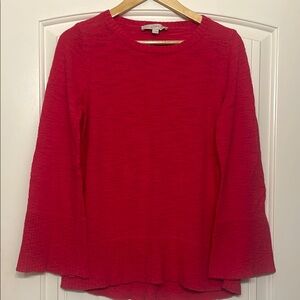 LOFT Hot Pink Women's Bell Sleeve Sweater